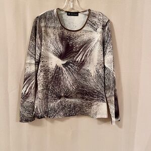 ESCOLA  Crew Neck Sweater From Spain White Multi Size 10 US